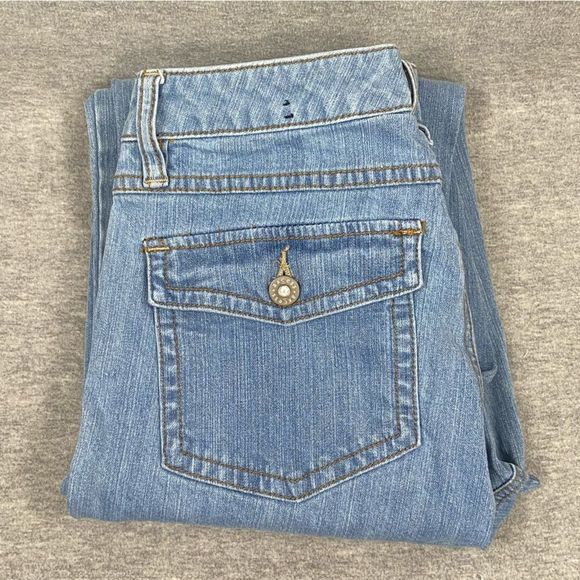 Axcess by Liz Claiborne Womens Straight Leg Capri Jeans Size 4 - Picture 1 of 11